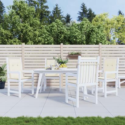 Perne cu spătar mic, 4 buc. crem 100x50x3 cm textil oxford GartenMobel Dekor
