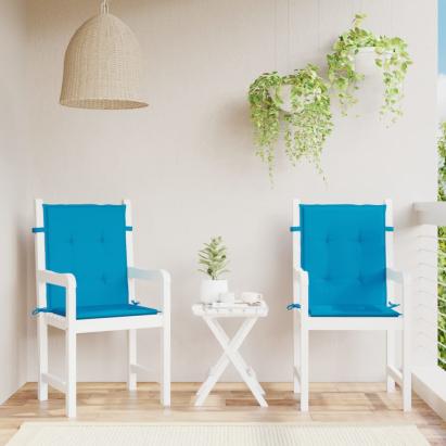 Perne cu spătar mic, 2 buc. albastru 100x50x3 cm textil oxford GartenMobel Dekor