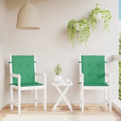 Perne cu spătar mic, 2 buc. verde 100x50x3 cm textil oxford GartenMobel Dekor