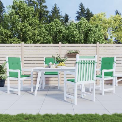 Perne cu spătar mic, 4 buc. verde 100x50x3 cm textil oxford GartenMobel Dekor