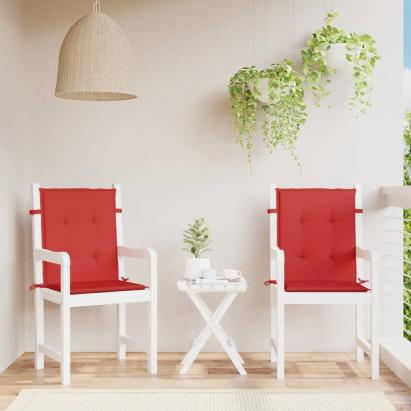 Perne cu spătar mic, 2 buc. roșu 100x50x3 cm textil oxford GartenMobel Dekor