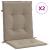 Perne cu spătar mic, 2 buc. gri taupe 100x50x3 cm textil oxford GartenMobel Dekor