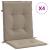 Perne cu spătar mic, 4 buc. gri taupe 100x50x3 cm textil oxford GartenMobel Dekor