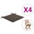 Perne scaune grădină 4 buc. gri taupe 40x40x3cm țesătură Oxford GartenMobel Dekor
