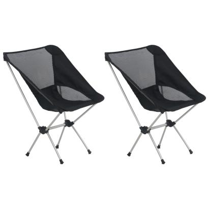 Scaune camping pliabile cu husă, 2 buc., 54x50x65 cm, aluminiu GartenMobel Dekor