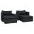 Set mobilier de grădină cu perne, 5 piese, negru, poliratan GartenMobel Dekor