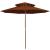 Umbrelă de soare dublă, stâlp din lemn, cărămiziu, 270 cm GartenMobel Dekor