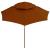 Umbrelă de soare dublă, stâlp din lemn, cărămiziu, 270 cm GartenMobel Dekor