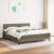 Pat continental cu saltea, gri taupe, 180x200 cm, textil GartenMobel Dekor