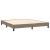 Pat continental cu saltea, gri taupe, 180x200 cm, textil GartenMobel Dekor