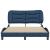 Cadru de pat cu lumini LED, albastru, 140x200 cm, textil GartenMobel Dekor