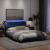 Cadru de pat cu lumini LED, albastru, 140x200 cm, textil GartenMobel Dekor