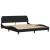Cadru de pat cu lumini LED, negru, 180x200 cm, textil GartenMobel Dekor