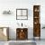 Set mobilier de baie, 3 piese, stejar fumuriu, lemn prelucrat GartenMobel Dekor