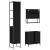 Set mobilier de baie, 3 piese, negru, lemn compozit GartenMobel Dekor