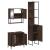 Set mobilier de baie, 3 piese, stejar maro, lemn prelucrat GartenMobel Dekor