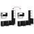 Set mobilier de baie, 4 piese, negru, lemn prelucrat GartenMobel Dekor