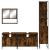Set mobilier de baie, 4 piese, stejar fumuriu, lemn prelucrat GartenMobel Dekor