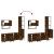 Set mobilier de baie, 4 piese, stejar fumuriu, lemn prelucrat GartenMobel Dekor