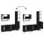 Set mobilier de baie, 4 piese, negru, lemn prelucrat GartenMobel Dekor