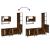 Set mobilier de baie, 4 piese, stejar fumuriu, lemn prelucrat GartenMobel Dekor