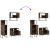 Set mobilier de baie, 3 piese, stejar fumuriu, lemn prelucrat GartenMobel Dekor