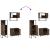 Set mobilier de baie, 3 piese, stejar fumuriu, lemn prelucrat GartenMobel Dekor
