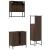 Set mobilier de baie, 3 piese, stejar maro, lemn prelucrat GartenMobel Dekor