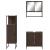 Set mobilier de baie, 3 piese, stejar maro, lemn prelucrat GartenMobel Dekor