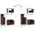 Set mobilier de baie, 3 piese, stejar maro, lemn prelucrat GartenMobel Dekor