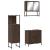 Set mobilier de baie, 3 piese, stejar maro, lemn prelucrat GartenMobel Dekor