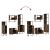 Set mobilier de baie, 4 piese, stejar fumuriu, lemn prelucrat GartenMobel Dekor