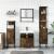 Set mobilier de baie, 4 piese, stejar fumuriu, lemn prelucrat GartenMobel Dekor