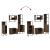 Set mobilier de baie, 4 piese, stejar fumuriu, lemn prelucrat GartenMobel Dekor