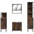Set mobilier de baie, 4 piese, stejar fumuriu, lemn prelucrat GartenMobel Dekor