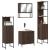 Set mobilier de baie, 4 piese, stejar maro, lemn prelucrat GartenMobel Dekor