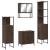 Set mobilier de baie, 4 piese, stejar maro, lemn prelucrat GartenMobel Dekor