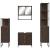 Set mobilier de baie, 4 piese, stejar maro, lemn prelucrat GartenMobel Dekor