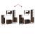 Set mobilier de baie, 4 piese, stejar maro, lemn prelucrat GartenMobel Dekor