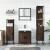 Set mobilier de baie, 4 piese, stejar maro, lemn prelucrat GartenMobel Dekor