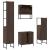 Set mobilier de baie, 4 piese, stejar maro, lemn prelucrat GartenMobel Dekor