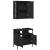 Set mobilier de baie, 2 piese, negru, lemn compozit GartenMobel Dekor