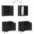 Set mobilier de baie, 2 piese, negru, lemn compozit GartenMobel Dekor