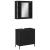 Set mobilier de baie, 2 piese, negru, lemn compozit GartenMobel Dekor