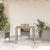 Masă grădină, blat din lemn acacia gri 90x90x75 cm poliratan GartenMobel Dekor