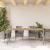 Masă grădină, blat din lemn acacia gri 190x90x75 cm poliratan GartenMobel Dekor
