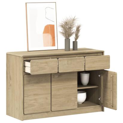 Dulap "SAUDA", stejar, 114x43x75,5 cm, lemn masiv de pin GartenMobel Dekor