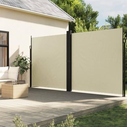 Copertină laterală retractabilă, crem, 220x1000 cm GartenMobel Dekor