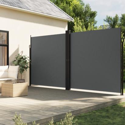 Copertină laterală retractabilă, antracit, 220x1000 cm GartenMobel Dekor