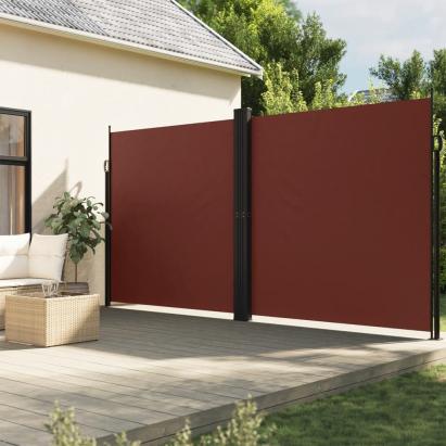 Copertină laterală retractabilă, maro, 220x1000 cm GartenMobel Dekor